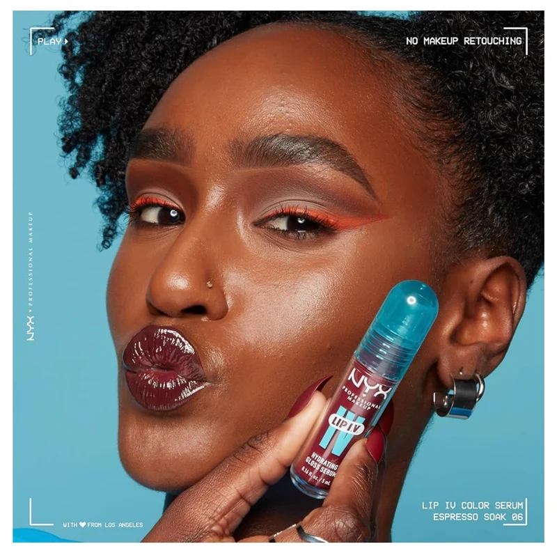 NYX PRO MAKEUP Lip IV Hydrating Glossy Lip Stain with 12HR Hydration - Cranberry Splash (Red)