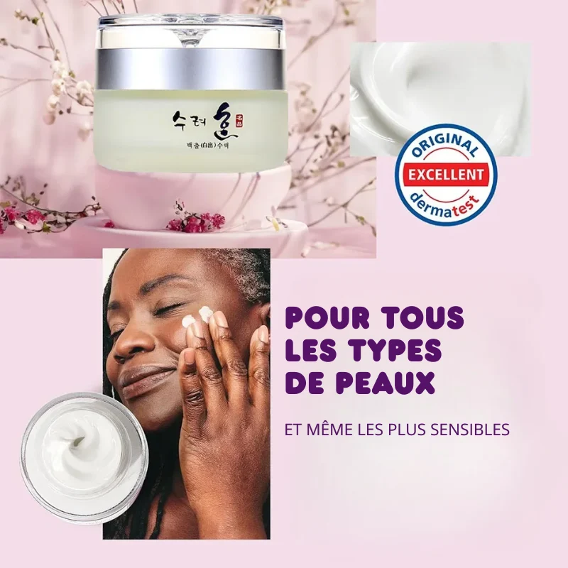 Crème Coréenne 10 Actifs Anti-âge pour le Visage au Collagène