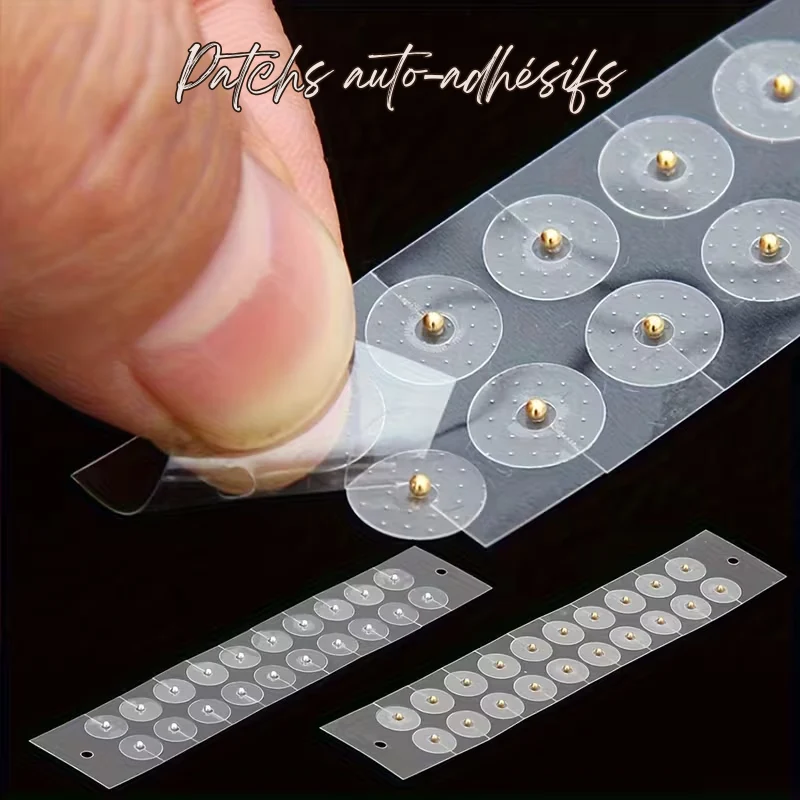 Lot de 100 Patchs Adhésifs d'Acupuncture pour Oreilles - Multiples Bienfaits