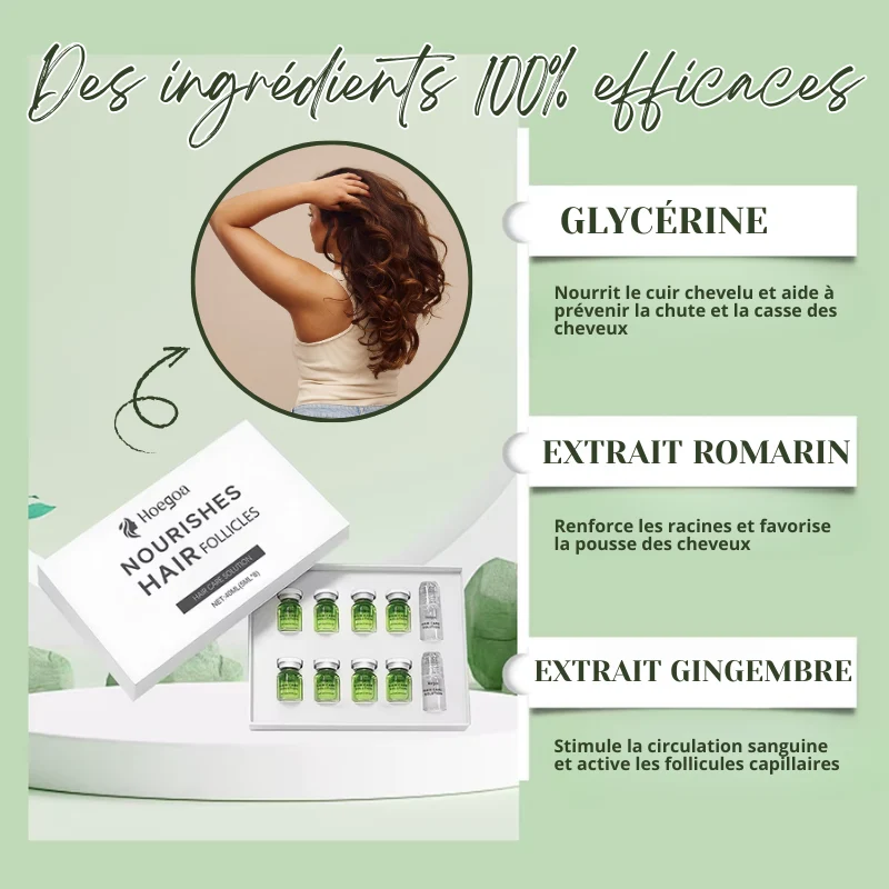 Coffret Ampoules Capillaire Anti-Perte de Cheveux + Dermaroller à Réservoir OFFERT
