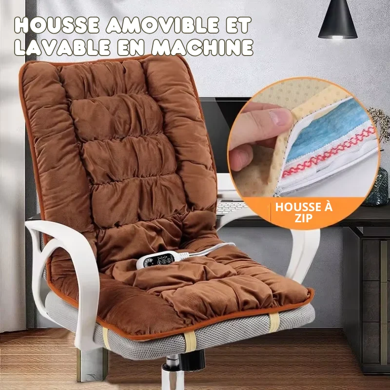 Coussin Chauffant Ergonomique – Chaise de Bureau 220V