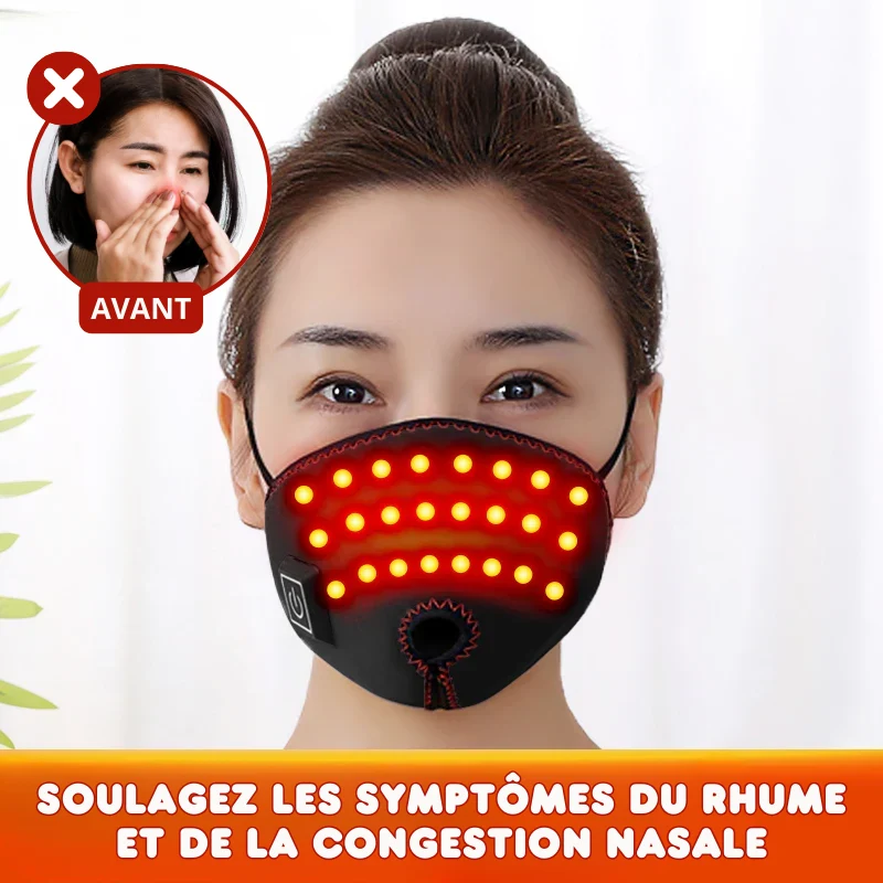 Masque Facial Thérapie Infrarouge Nasale - Soulagement Nez bouché & Rhinite