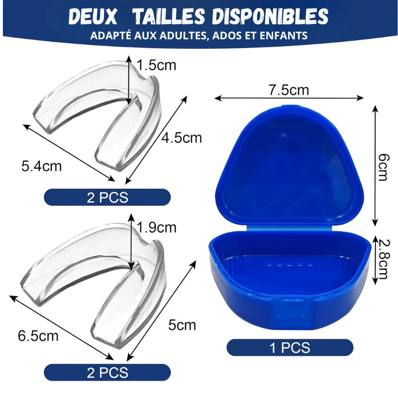 Lot de 4 Gouttières à Modeler Anti-Ronflement