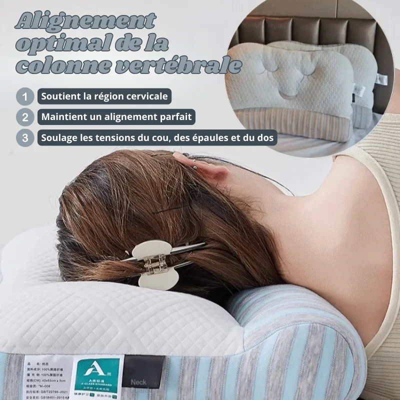 Oreiller Cervical AntiBactérien à Haut Rebond