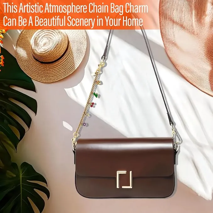 Elegant Bag Chain Charm Purse Extender Keychain for Handbags Totes - Gold