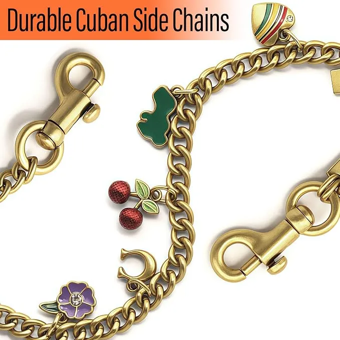 Elegant Bag Chain Charm Purse Extender Keychain for Handbags Totes - Gold