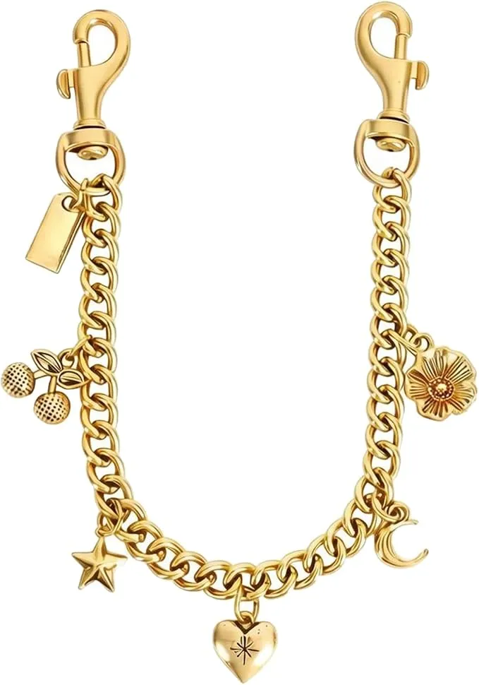 Bag Chain Charms for Women Handbags Purses Totes Accessories - Gold