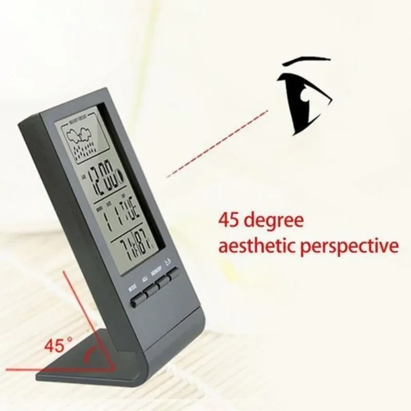 Station Météo d'Intérieur Numérique - Thermomètre, Hygromètre, Horloge & Date