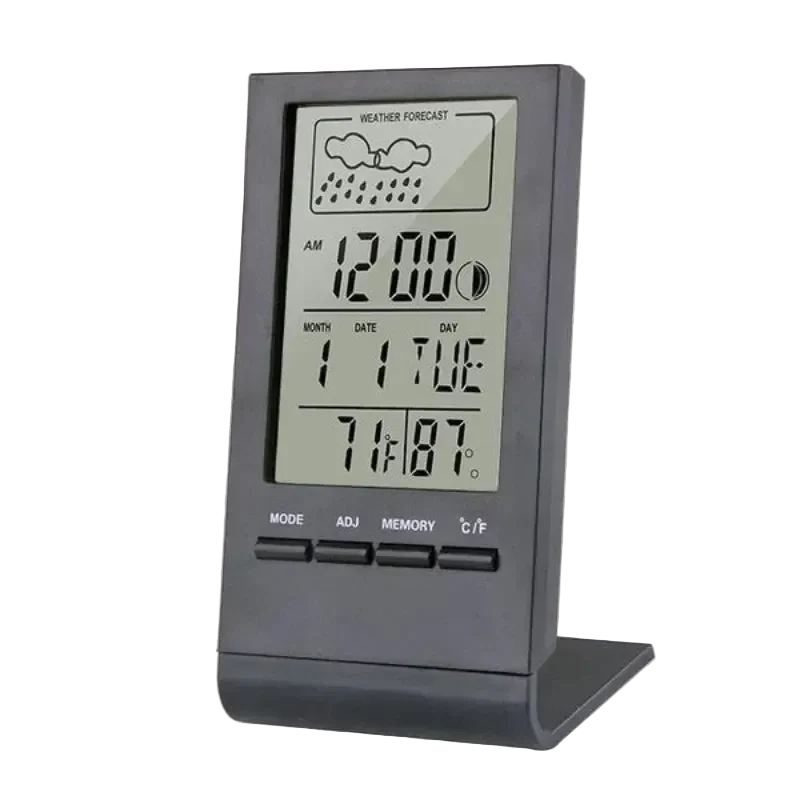 Station Météo d'Intérieur Numérique - Thermomètre, Hygromètre, Horloge & Date