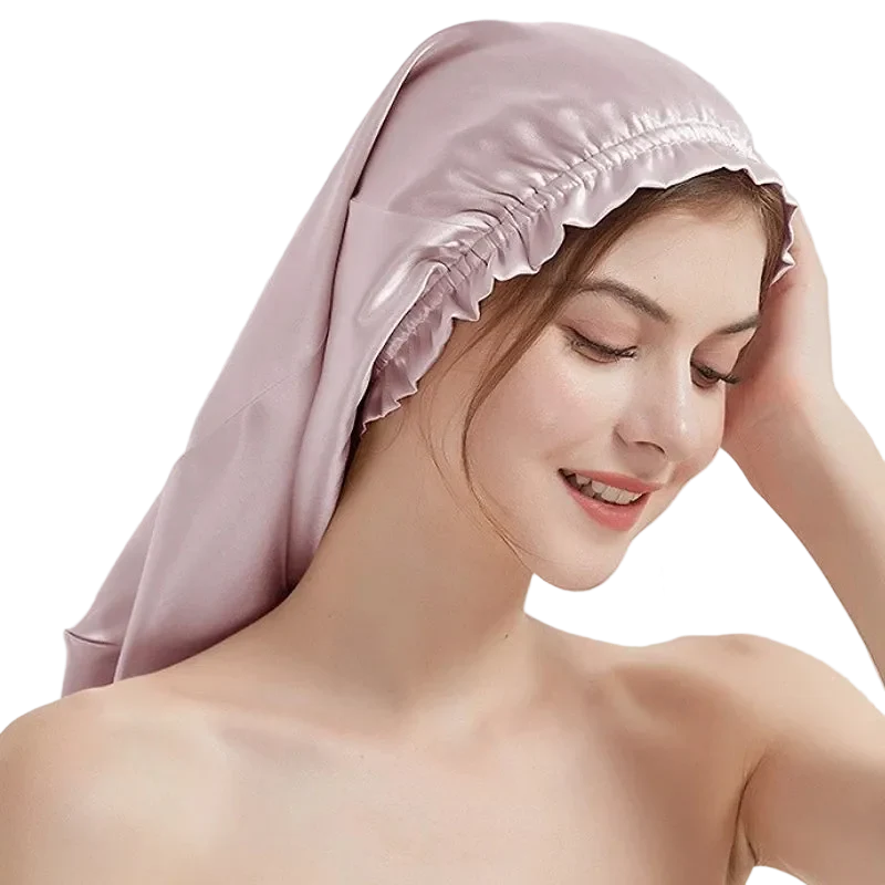 Bonnet de Nuit en Soie de Mûrier pour Cheveux Longs