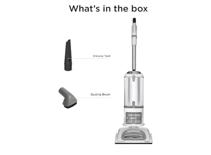 Shark Upright Navigator Lift-Away Vacuum Cleaner,Pet Hair, Carpet & Hard Floor Cleaning Dusting Brush & Crevice Tool, HEPA Filter | Swivel Steering (White/Silver)