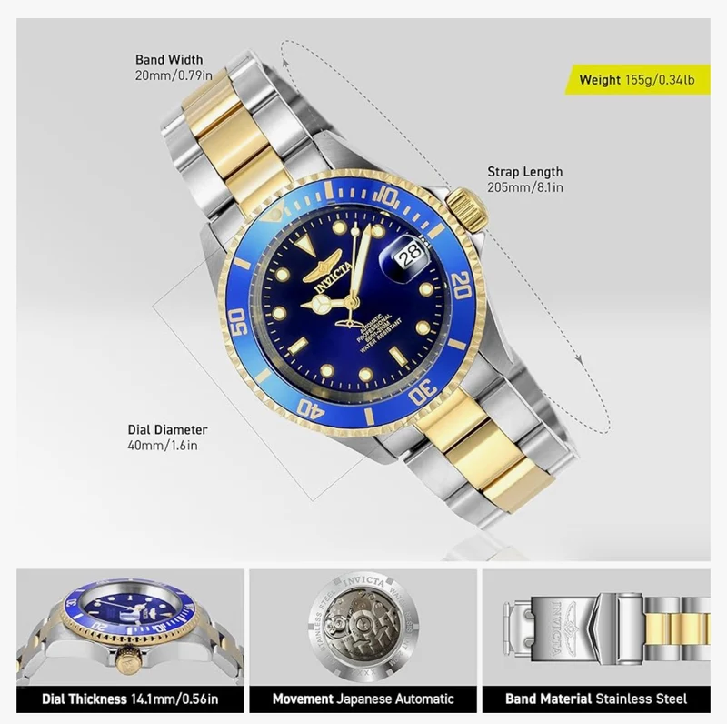 Invicta Men's Pro Diver Collection Coin-Edge Automatic Stainless Steel Watch