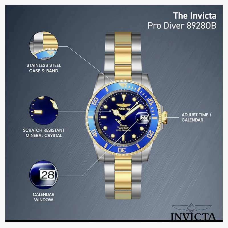 Invicta Men's Pro Diver Collection Coin-Edge Automatic Stainless Steel Watch