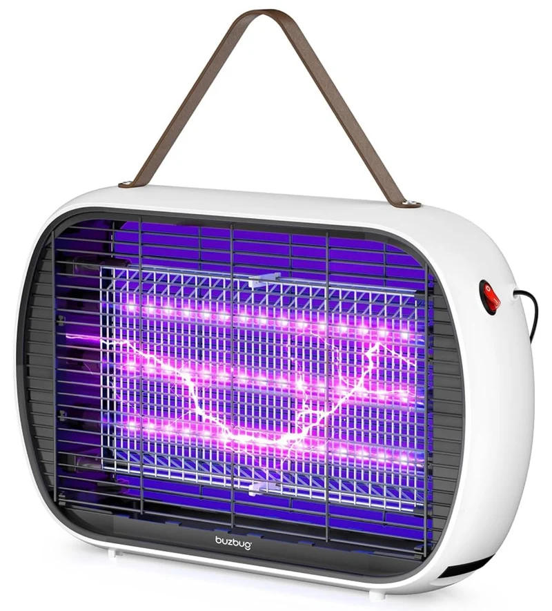 Upgraded LED Bug Zapper Indoor, LED Bulbs Up to 50,000 Hours, 3800V Powerful Electric Mosquito Zapper, Fly Trap Mosquito Trap, Fly Killer Fly Zapper - (White)