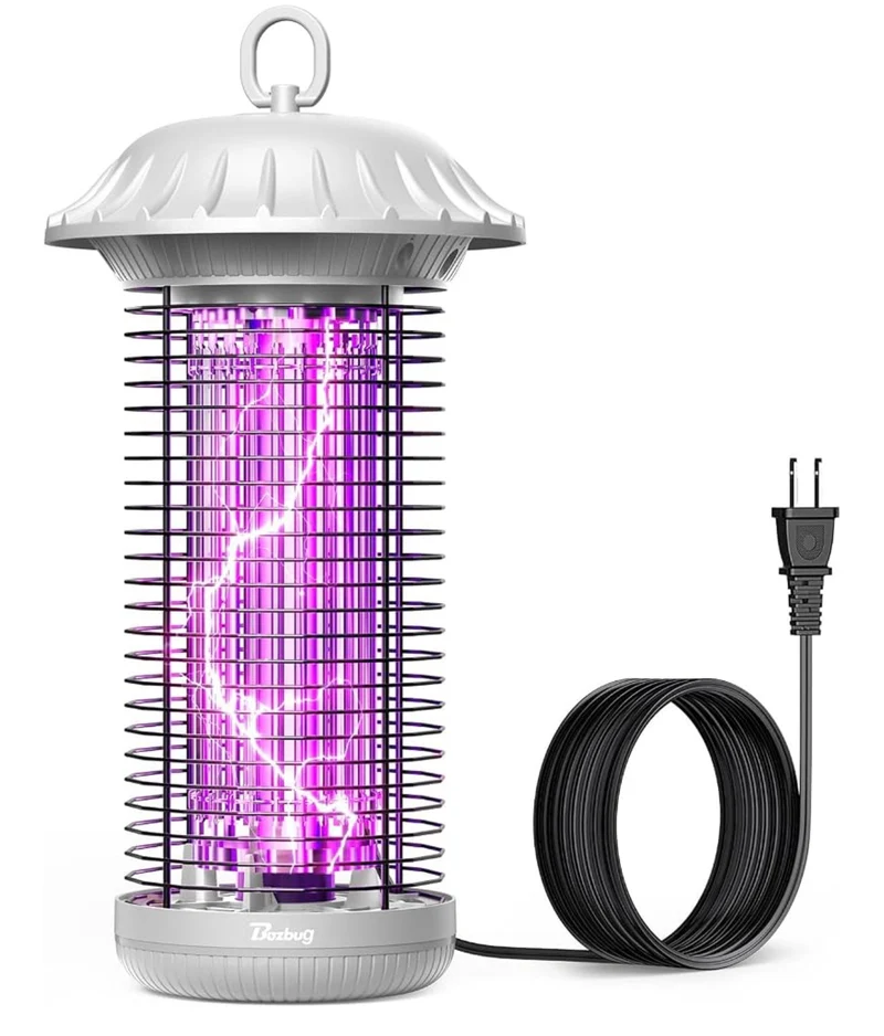 LED Bug Zapper Indoor Outdoor, Up to 50000 Hrs Lifespan Lamp, Energy Saving & Dual Band Attraction, 5.6 ft Power Cord, High Voltage Mosquito Fly Zapper Trap Killer - (White)