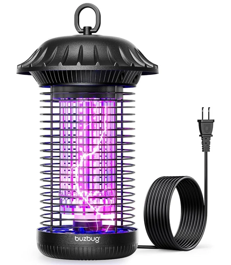 LED Bug Zapper Indoor Outdoor, Up to 50000 Hrs Lifespan Lamp, Energy Saving & Dual Band Attraction, 5.6 ft Power Cord, High Voltage Mosquito Fly Zapper Trap Killer - (New Black)