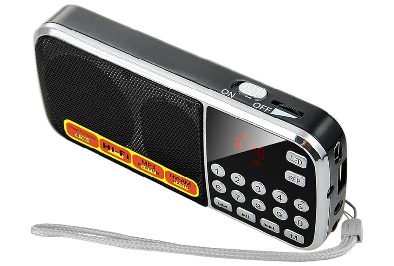 Small Radios Portable AM FM,Large Capacity Rechargeable Capacity Battery Powered Radio,TF Card Micro SD Card USB Slot MP3 Playback,Digital Buttons,Excellent Reception and Sound Quality