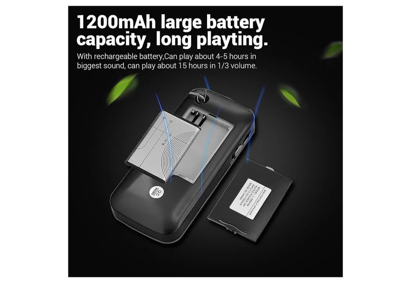 Small Radios Portable AM FM,Large Capacity Rechargeable Capacity Battery Powered Radio,TF Card Micro SD Card USB Slot MP3 Playback,Digital Buttons,Excellent Reception and Sound Quality