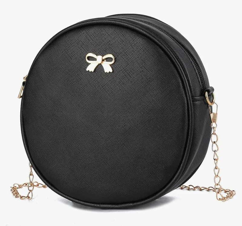 iGirls Bowknot 3-Pieces Fashion Leather Backpack Backpack Purse for Women Rucksack for Ladies Shoulder Bag - (Black)