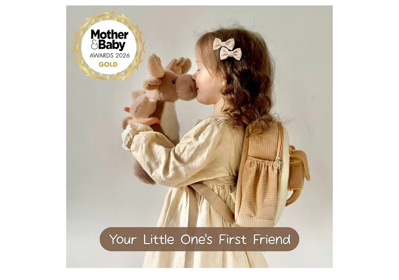 Hug & Go Bunny Toddler Backpack Soft Plush Bag with Detachable Toy for (Aged 2–4)