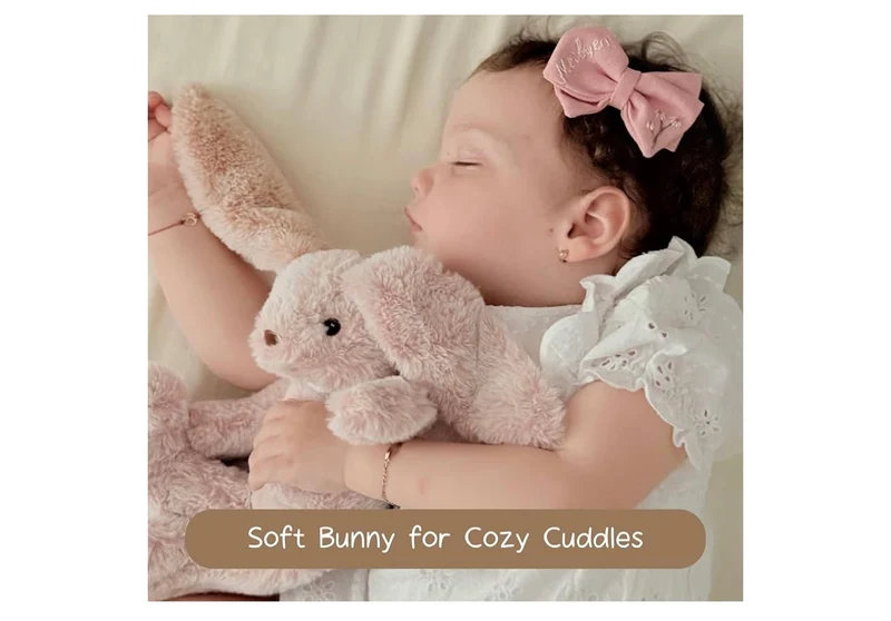 Hug & Go Bunny Toddler Backpack Soft Plush Bag with Detachable Toy for (Aged 2–4)