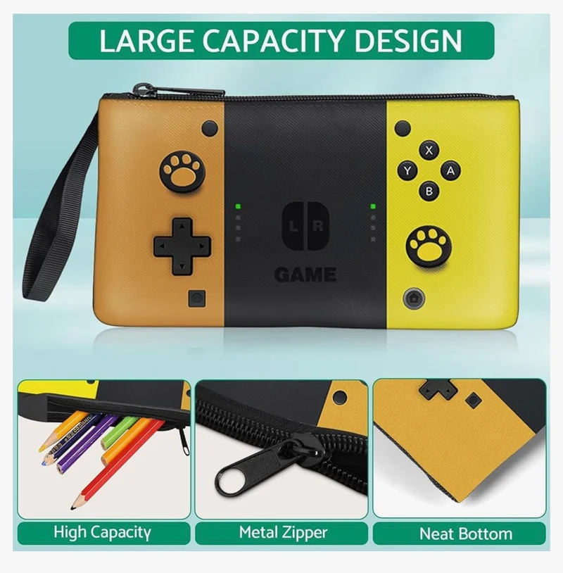 Kids Gamer Backpack for Boys, 17" School Bookbag for Children & Teens, Lightweight Student Backpack for Elementary & Middle School - (Sets Yellow)
