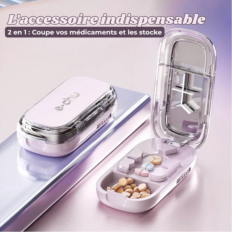 Coupe-Médicament 2/3/4 Parts Compact et Portable