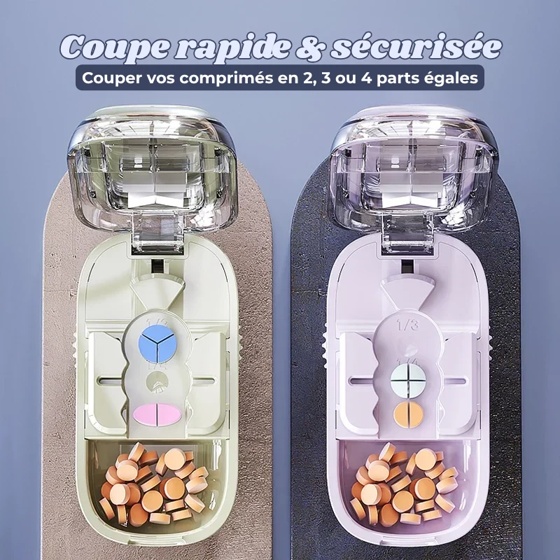 Coupe-Médicament 2/3/4 Parts Compact et Portable
