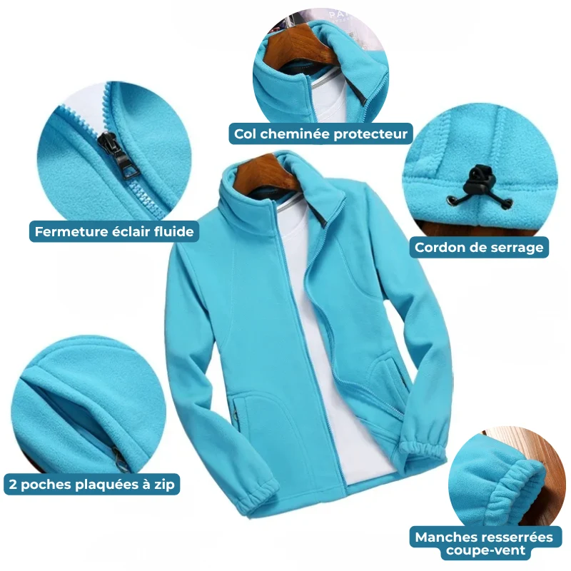Gilet Polaire Chaud Zip pour Femme