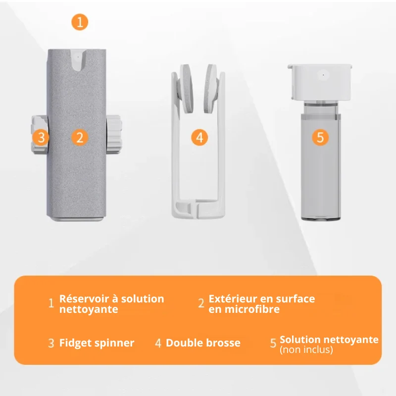 Mini Nettoyeur Spray de Lunettes & Écrans 3 en 1