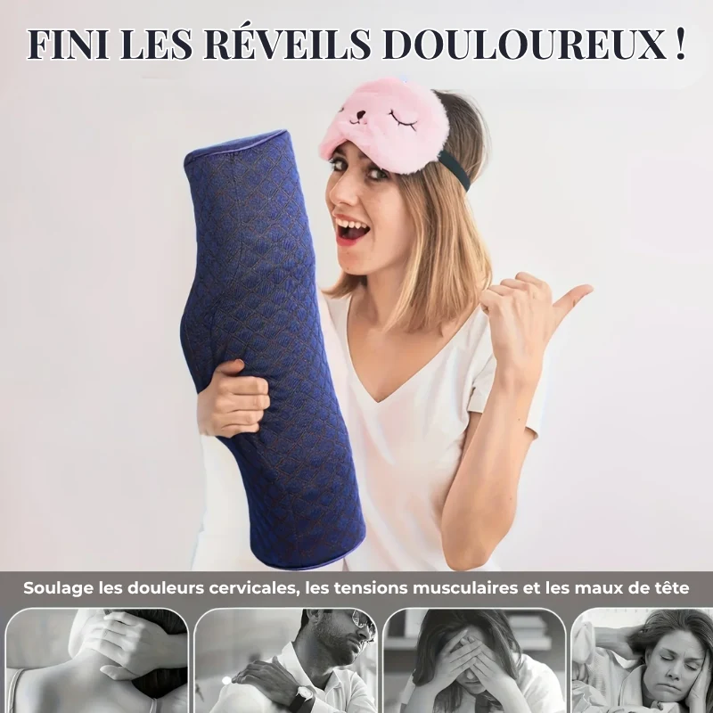 Oreiller Cervical Ergonomique à Mémoire de Forme - Soulage les douleurs