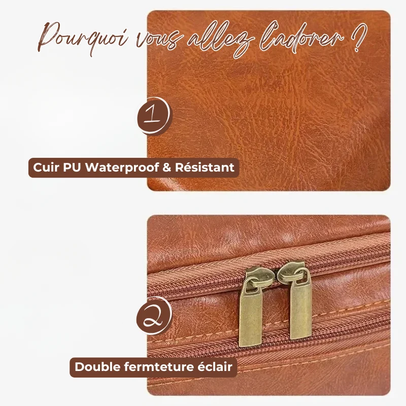 Trousse de Toilette Suspendue – Style Vintage & Pratique