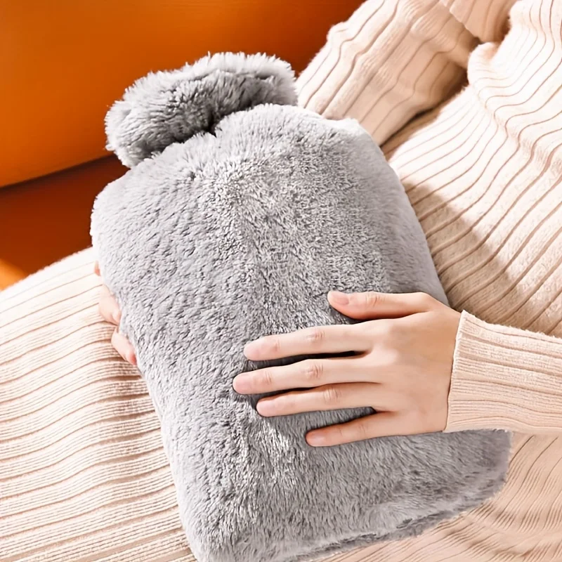 Bouillotte à Eau en Peluche Douce 1L/2L