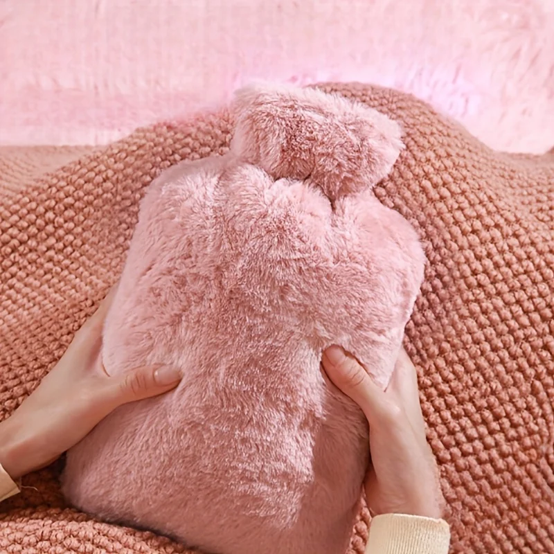 Bouillotte à Eau en Peluche Douce 1L/2L