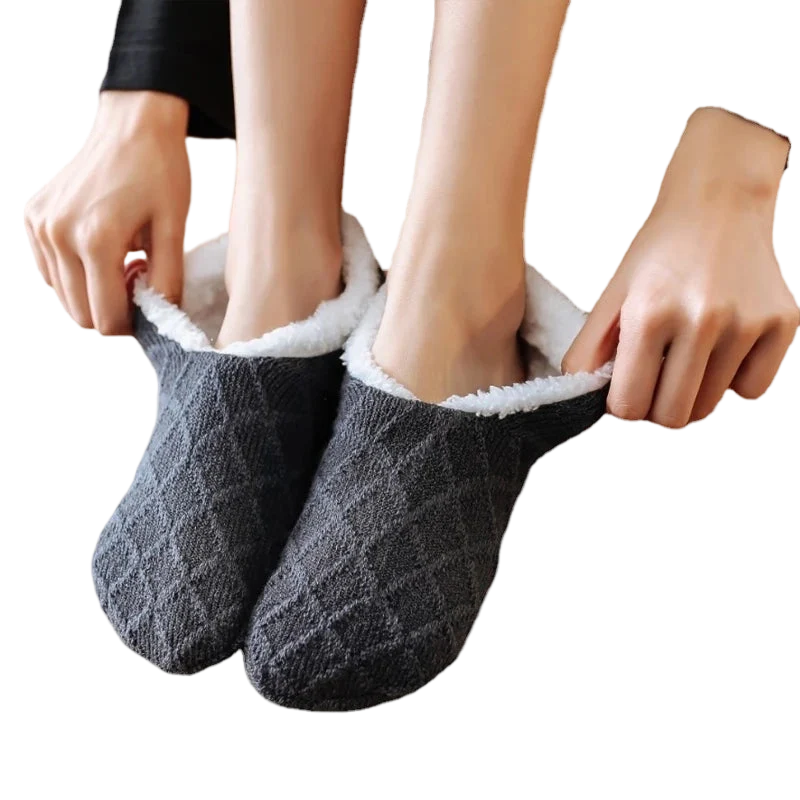 Chaussettes Chaussons Antidérapantes & Doublure Chaude