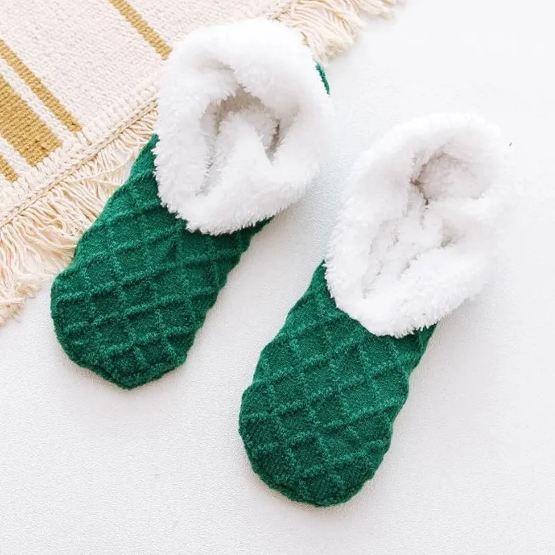 Chaussettes Chaussons Antidérapantes & Doublure Chaude