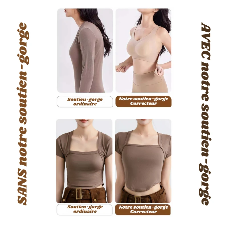 Soutien-gorge Correcteur de Posture Sans Couture & Sans Armatures - 1 OFFERT