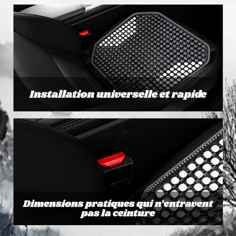 Coussin de Siège Ergonomique en Perles de bois – Anti-Transpiration
