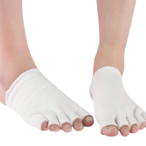 Paire de Demi Chaussette Séparatrice d'Orteils en Gel & Fibre de Coton