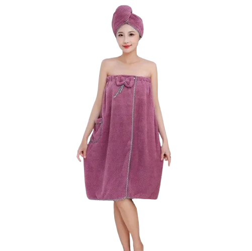 Cocooning Bath - Ensemble 2PCS de Serviettes de Bain Femme