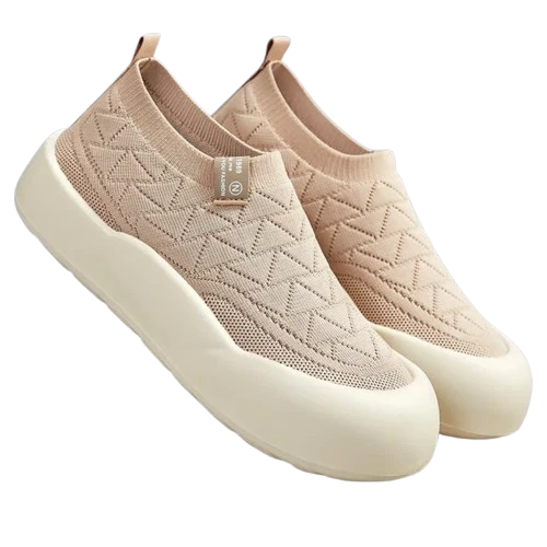 Slip-On en Maille Respirante à Large Semelle