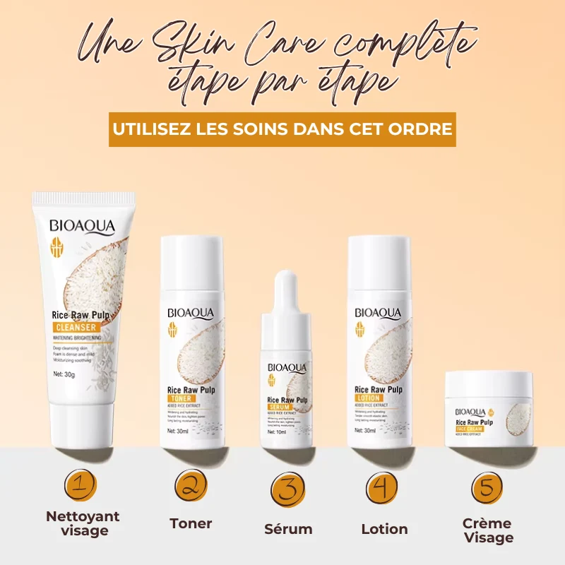 Kit Routine de Soin à l'Eau de Riz - 5PCS
