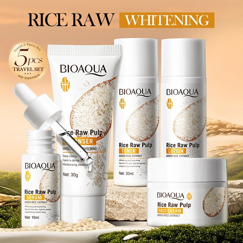 Kit Routine de Soin à l'Eau de Riz - 5PCS