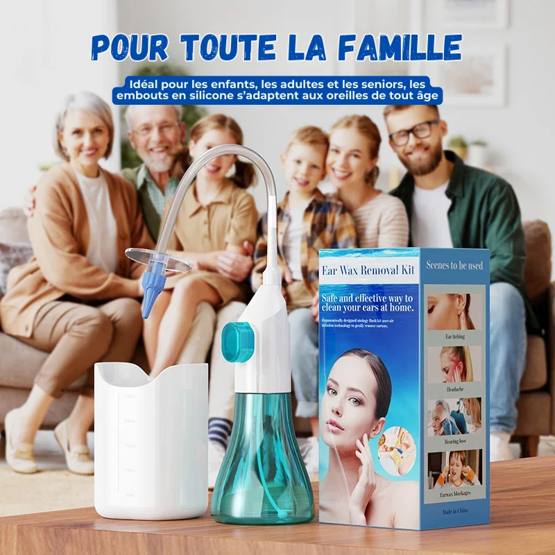 Kit Complet de Lavage Auriculaire – 10 Embouts