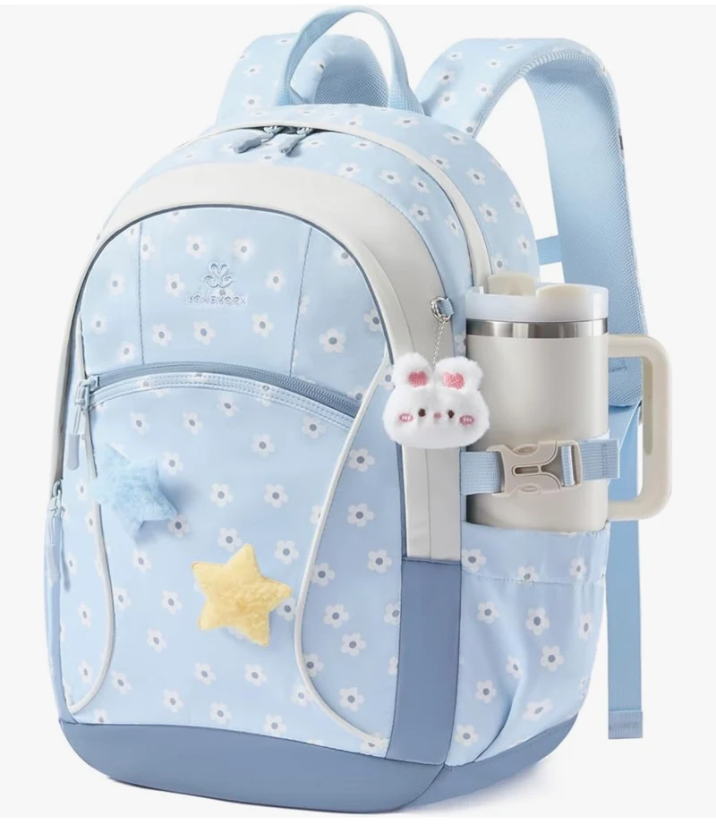 School Backpack for Teen Girls & Kids, Lightweight Large Capacity Waterproof w/ 15.6" Laptop Compartment, Cute Ergonomic Bag for Elementary Middle School