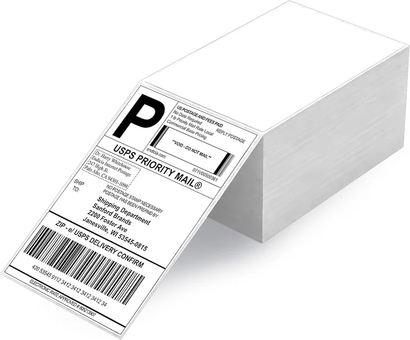 4x6" Shipping Labels Thermal Printer Stickers - (10000 Sheets)