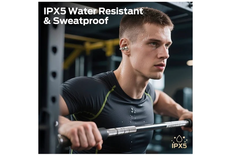 Monster Open Ear Clip-On Earbuds, Adaptive Comfort, Immersive Audio, Bluetooth with 30H Playtime, IPX5 Water Resistant - (White)