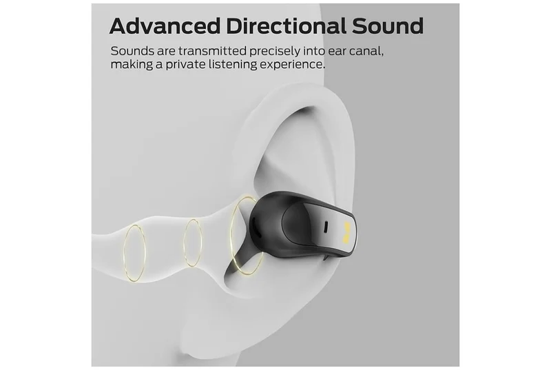 Monster Open Ear Headphones, 24-Hour Battery Life, IPX5 Water Resistant, Bluetooth 6.0, All-Day Comfort Fit, Wireless Clip on Earbuds Running & Cycling - (Black)