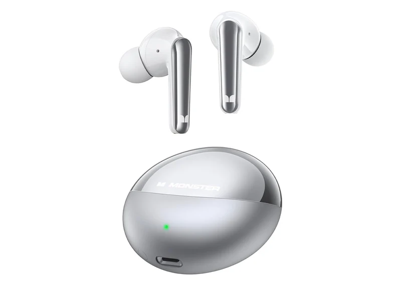 Monster AirLinks Wireless Earbuds, Bluetooth 5.3 Headphones HiFi Stereo, Wireless Earphones w/ HD Clear Call, 30H Playback, Touch Control, Type-C Charging, IPX6 Waterproof