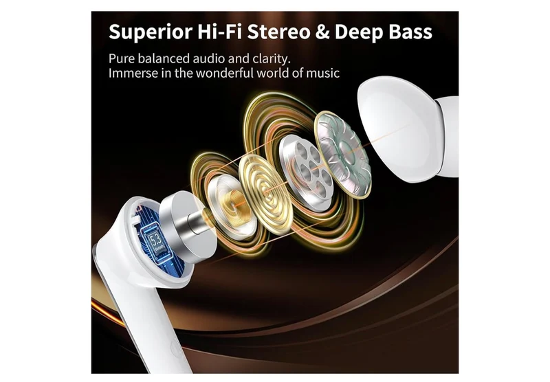 Monster AirLinks Wireless Earbuds, Bluetooth 5.3 Headphones HiFi Stereo, Wireless Earphones w/ HD Clear Call, 30H Playback, Touch Control, Type-C Charging, IPX6 Waterproof